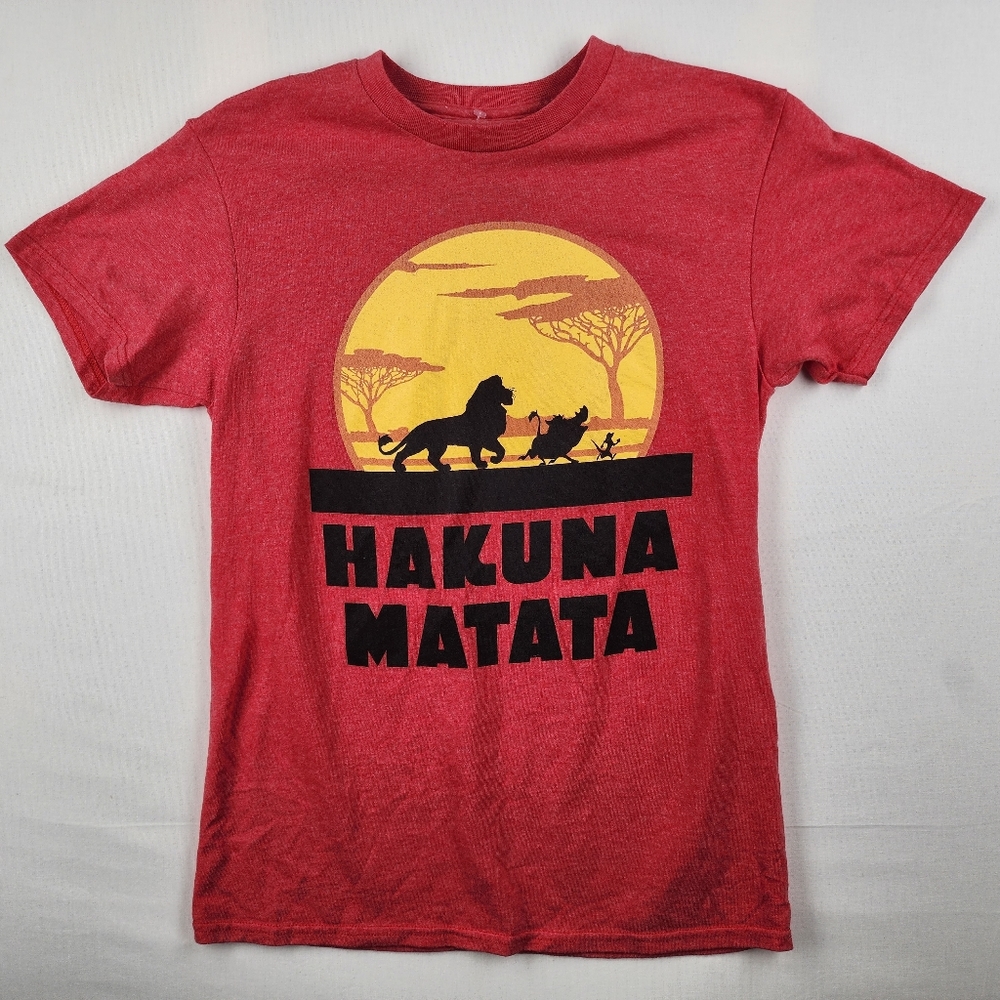 Hakuna Matata Disney Lion King Timon and Pumba Sunrise Small Red